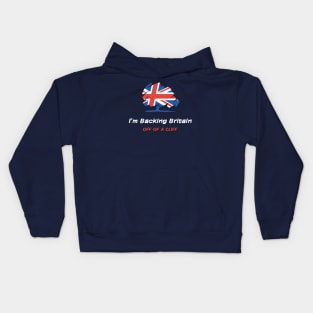 Tory Chaos - I'm Backing Britain off of a Cliff Kids Hoodie